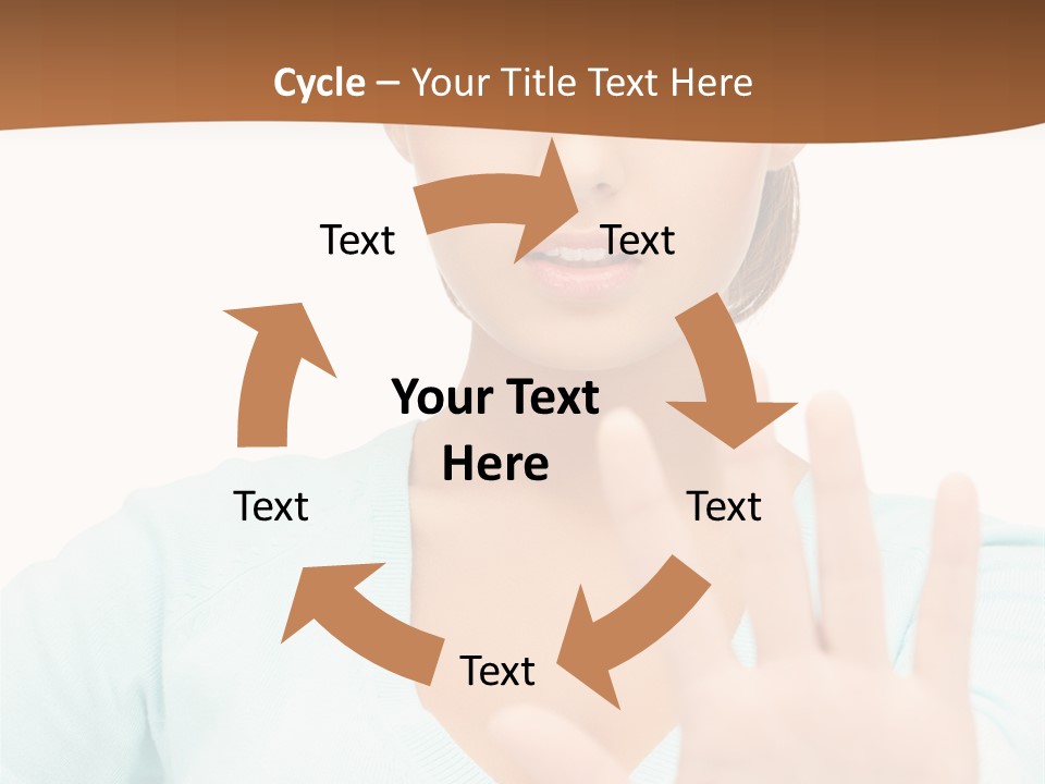 Refusal Bored Hand PowerPoint Template