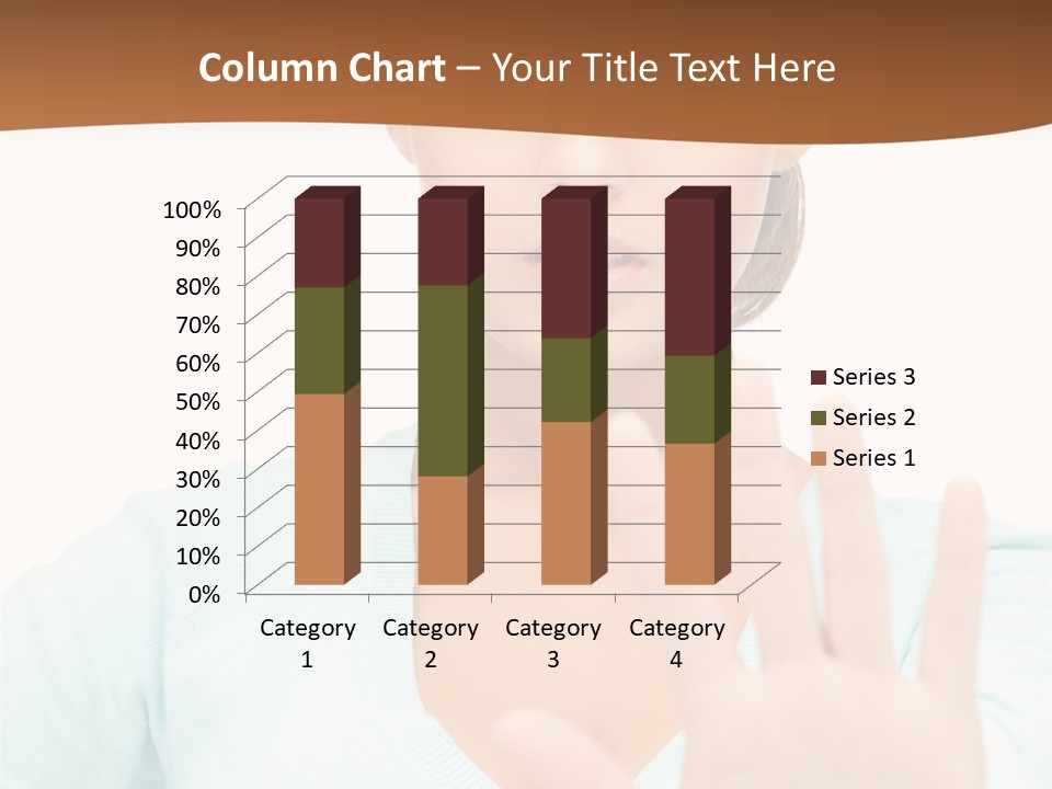 Refusal Bored Hand PowerPoint Template