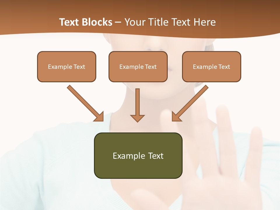 Refusal Bored Hand PowerPoint Template