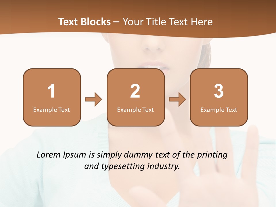 Refusal Bored Hand PowerPoint Template