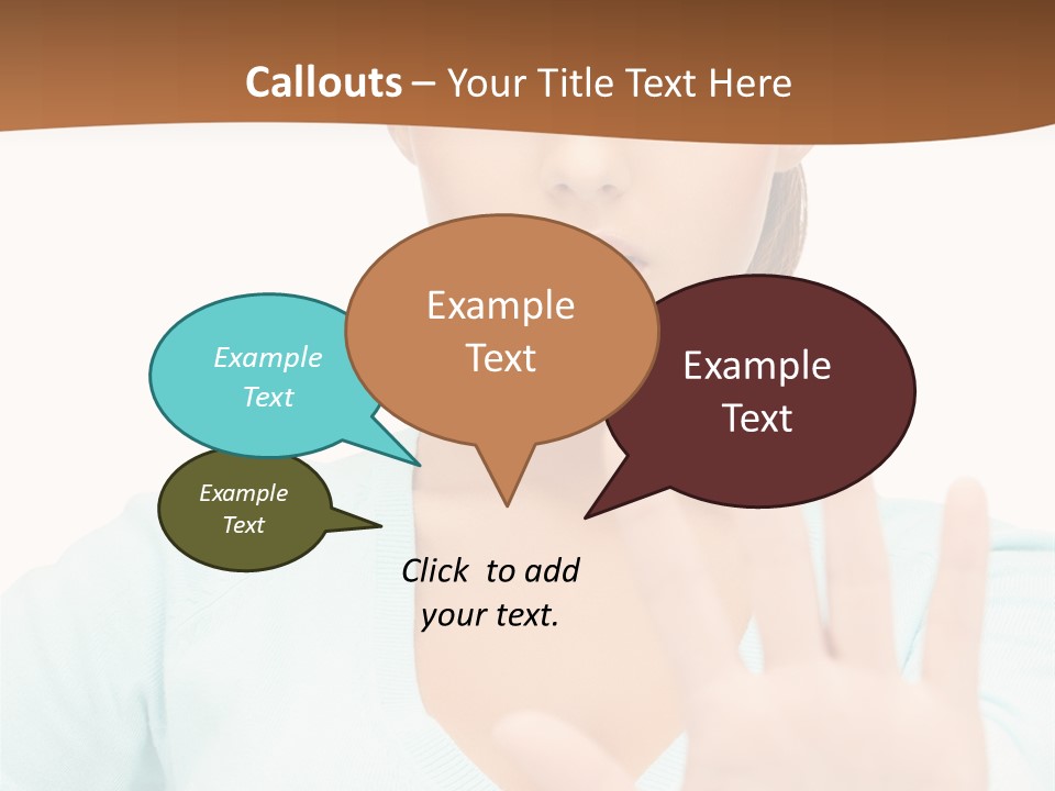 Refusal Bored Hand PowerPoint Template