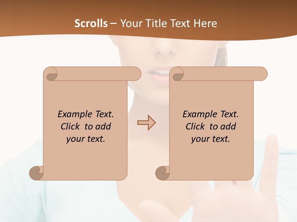 Refusal Bored Hand PowerPoint Template