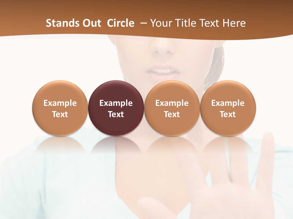 Refusal Bored Hand PowerPoint Template