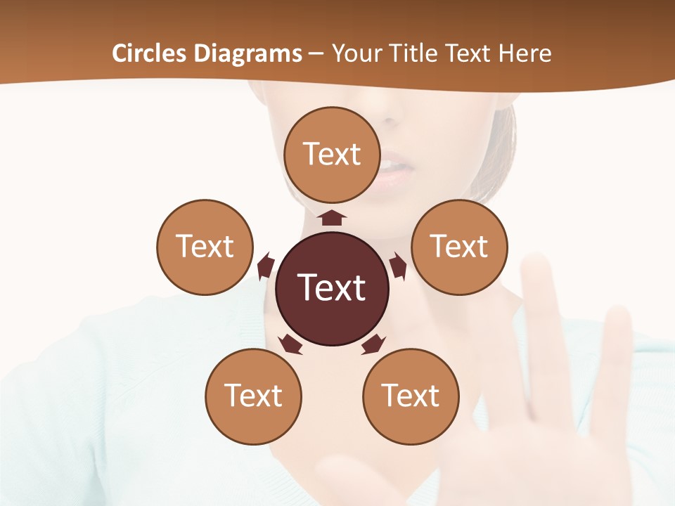 Refusal Bored Hand PowerPoint Template