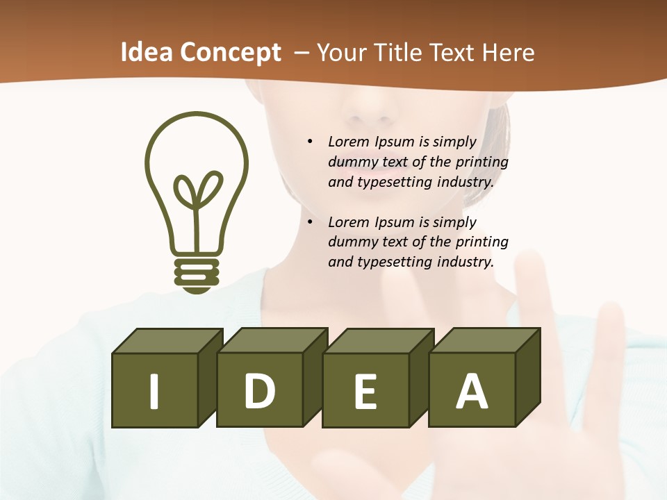 Refusal Bored Hand PowerPoint Template