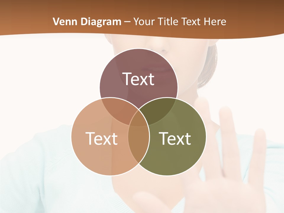 Refusal Bored Hand PowerPoint Template