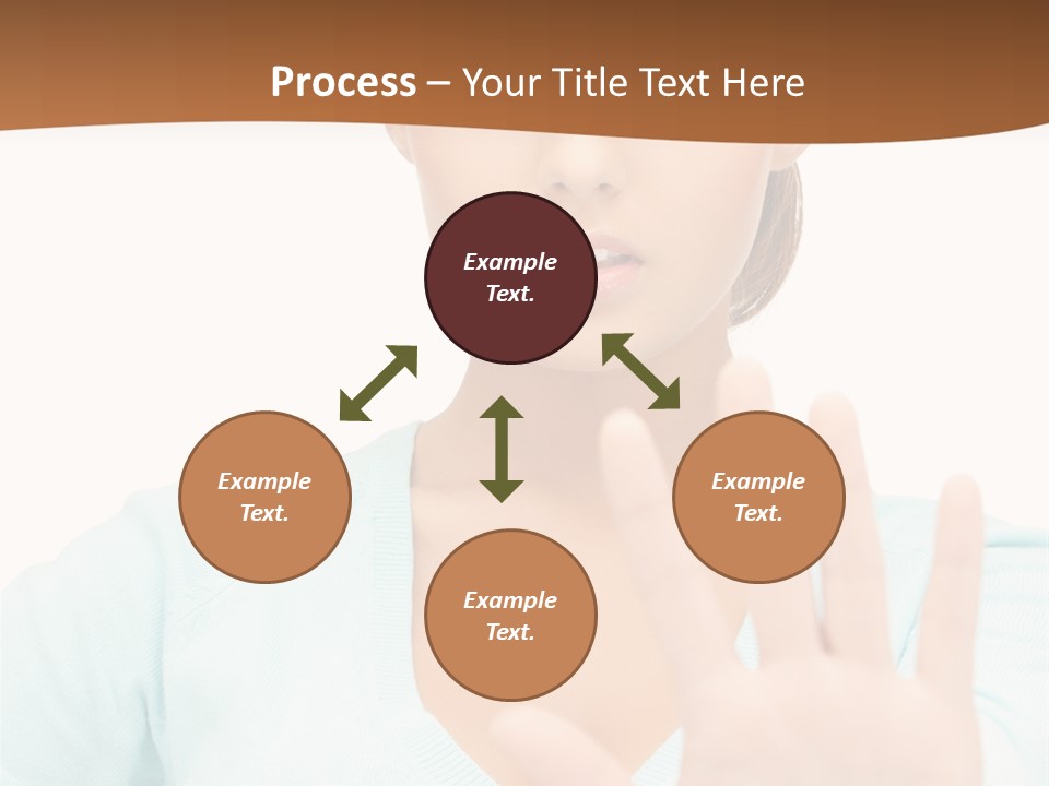 Refusal Bored Hand PowerPoint Template