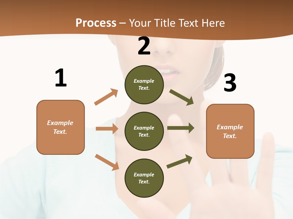 Refusal Bored Hand PowerPoint Template