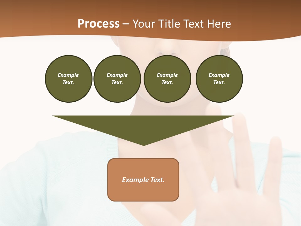 Refusal Bored Hand PowerPoint Template