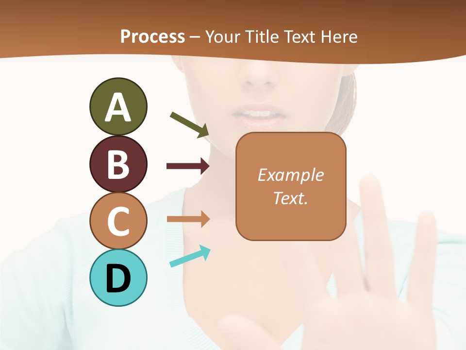 Refusal Bored Hand PowerPoint Template