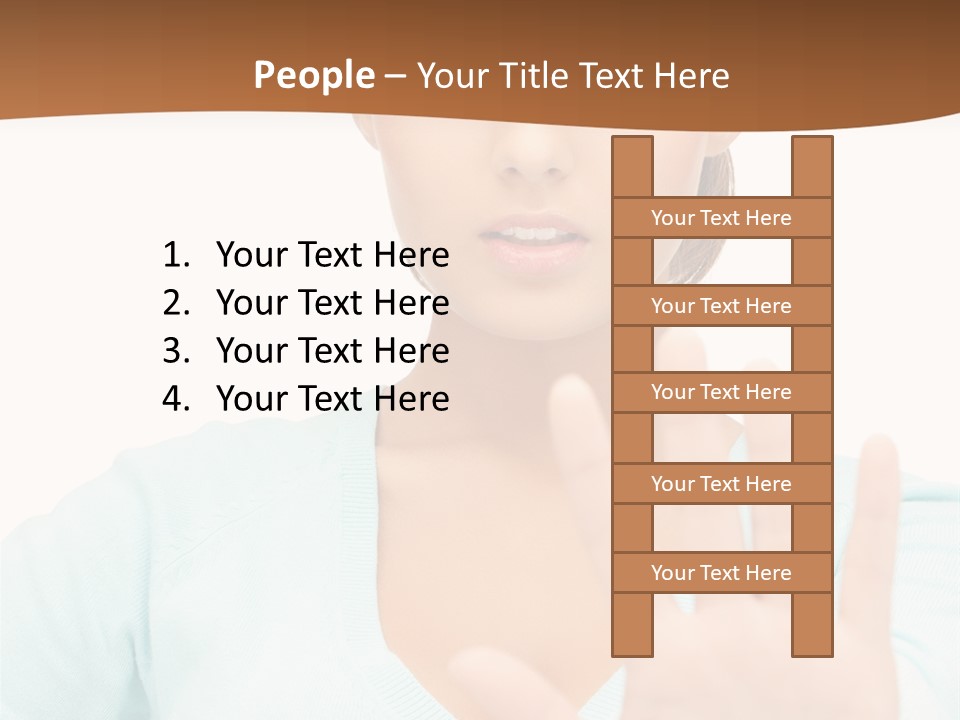 Refusal Bored Hand PowerPoint Template