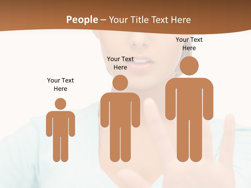 Refusal Bored Hand PowerPoint Template