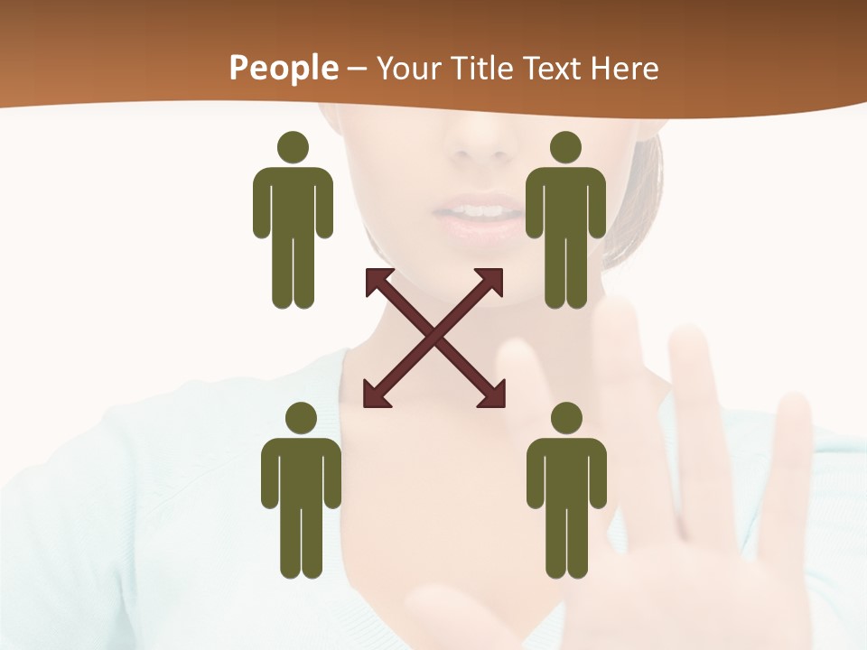 Refusal Bored Hand PowerPoint Template