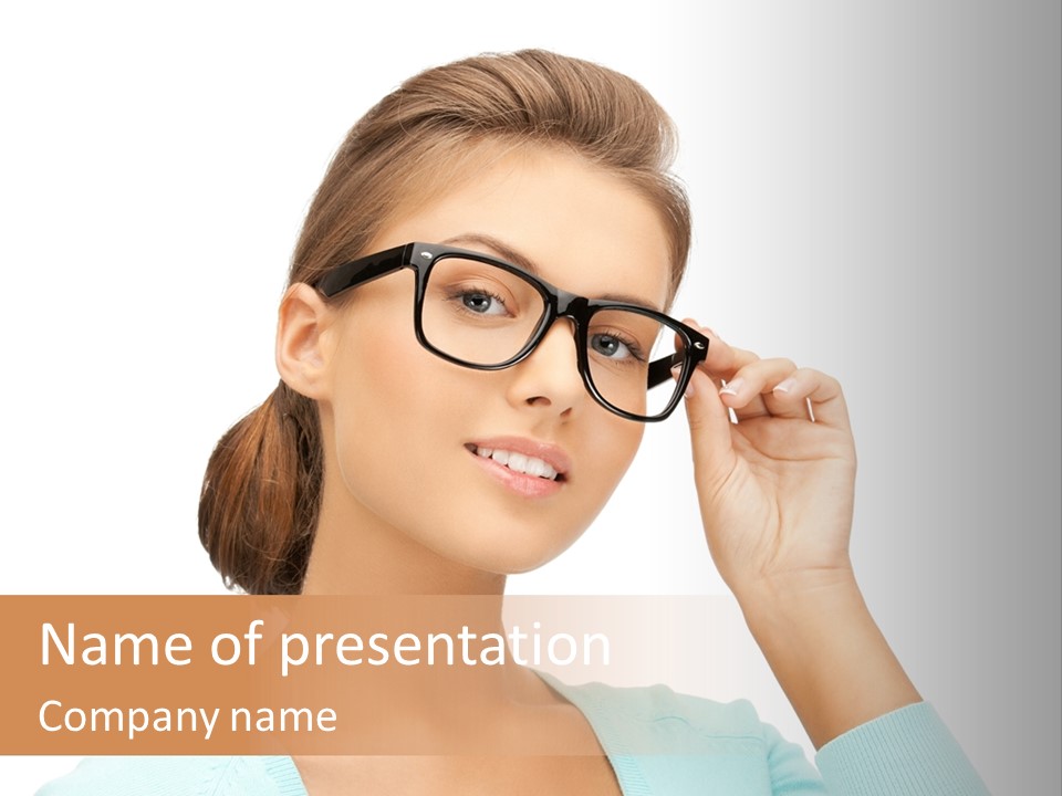 Eyeglass Medicine Advertising PowerPoint Template