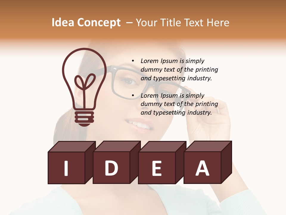 Eyeglass Medicine Advertising PowerPoint Template