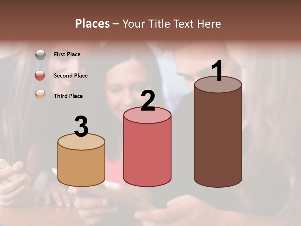 Teenager Group Together PowerPoint Template