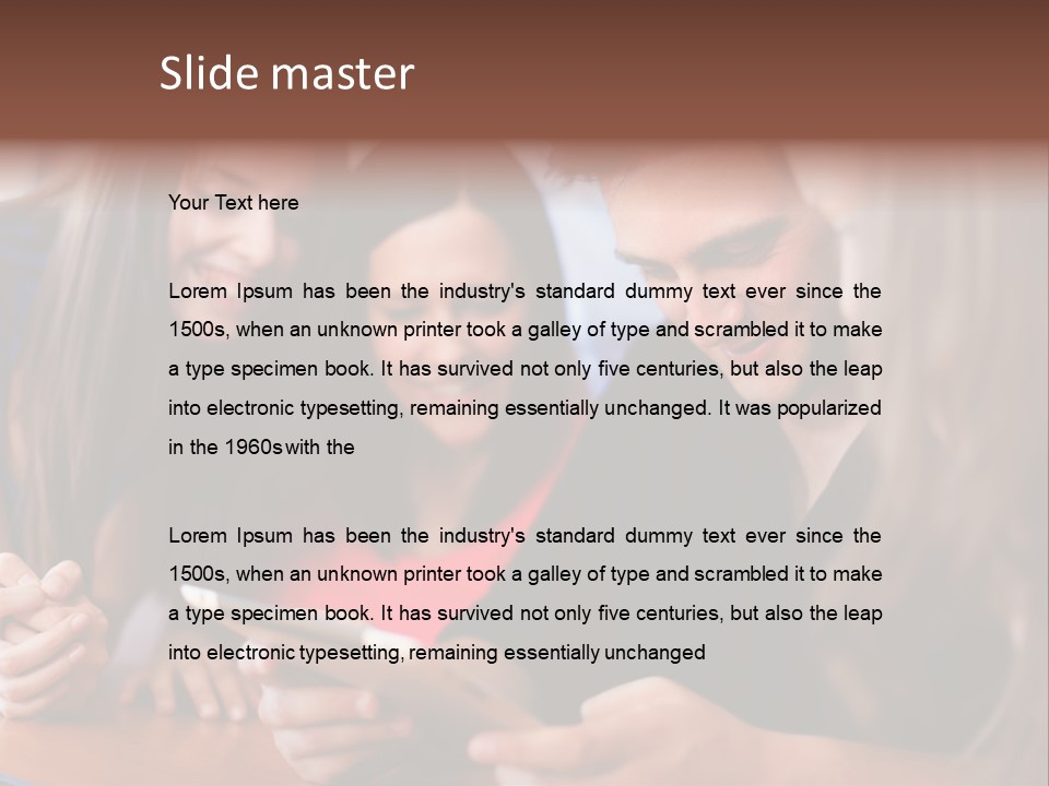 Teenager Group Together PowerPoint Template