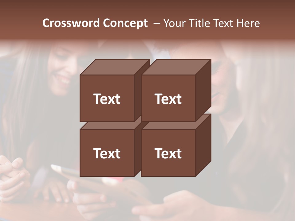 Teenager Group Together PowerPoint Template