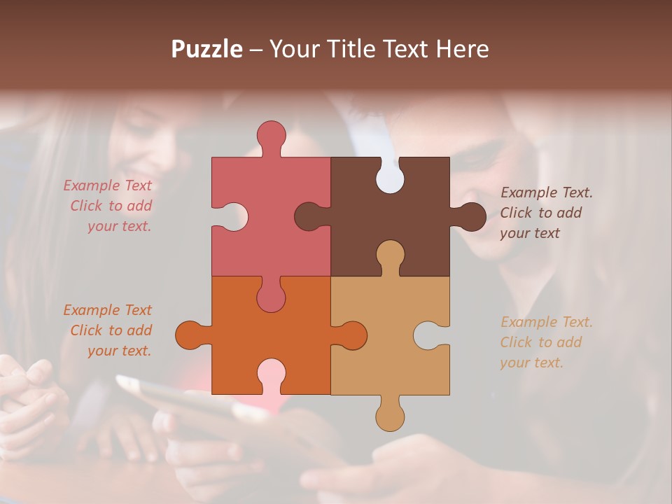 Teenager Group Together PowerPoint Template