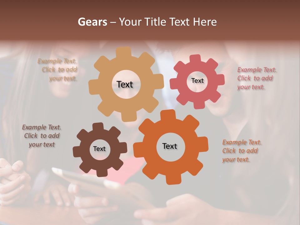 Teenager Group Together PowerPoint Template