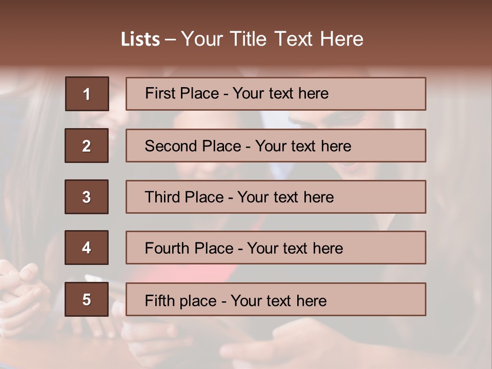 Teenager Group Together PowerPoint Template