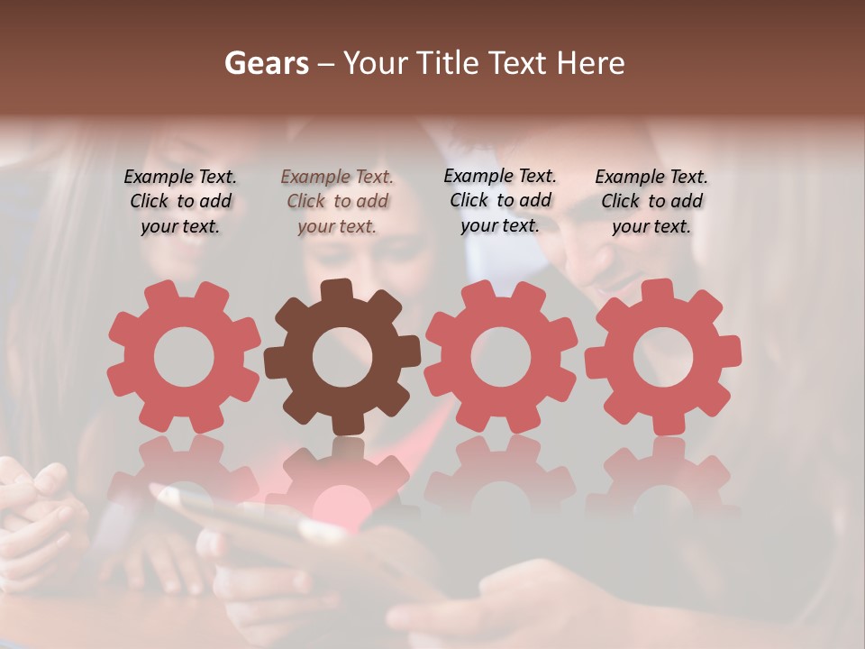 Teenager Group Together PowerPoint Template