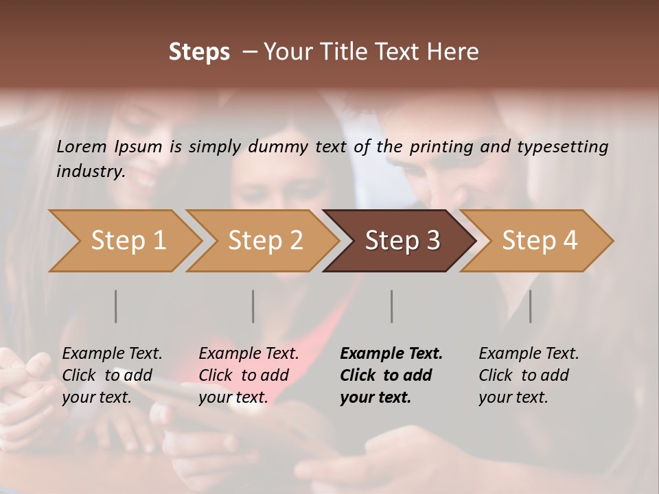 Teenager Group Together PowerPoint Template