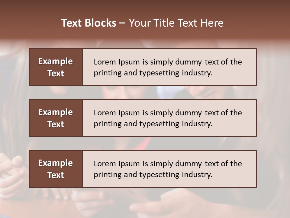 Teenager Group Together PowerPoint Template