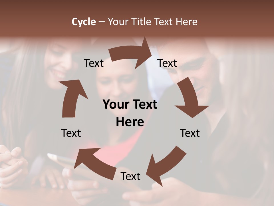 Teenager Group Together PowerPoint Template