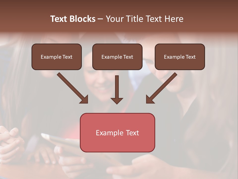 Teenager Group Together PowerPoint Template
