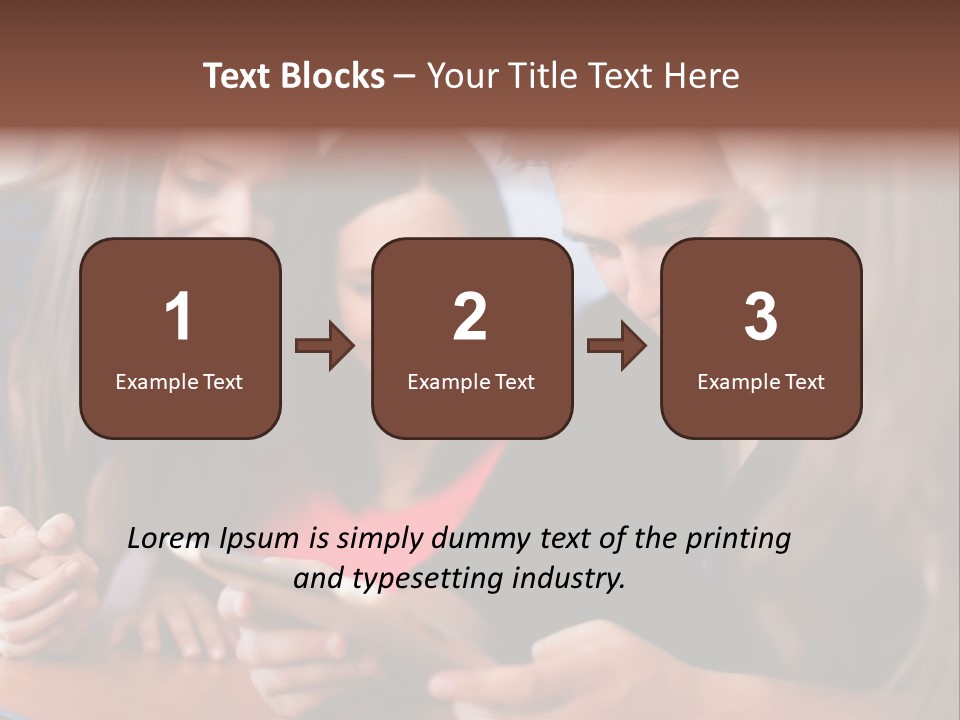 Teenager Group Together PowerPoint Template