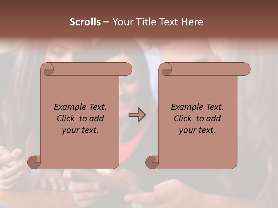 Teenager Group Together PowerPoint Template