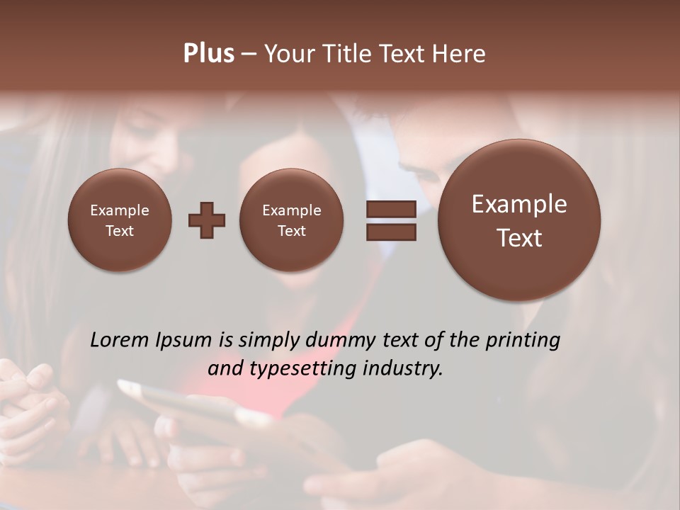 Teenager Group Together PowerPoint Template
