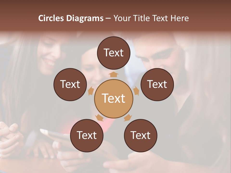 Teenager Group Together PowerPoint Template