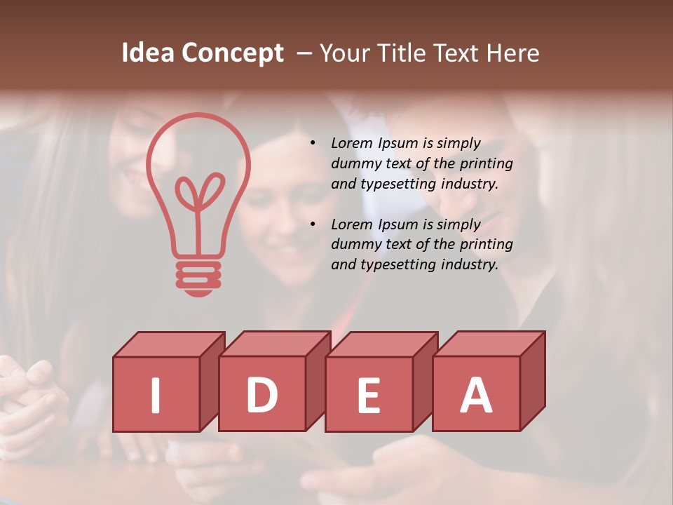 Teenager Group Together PowerPoint Template