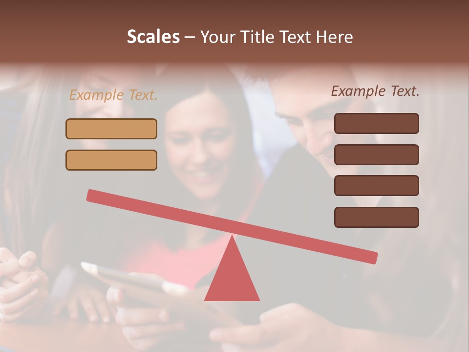 Teenager Group Together PowerPoint Template