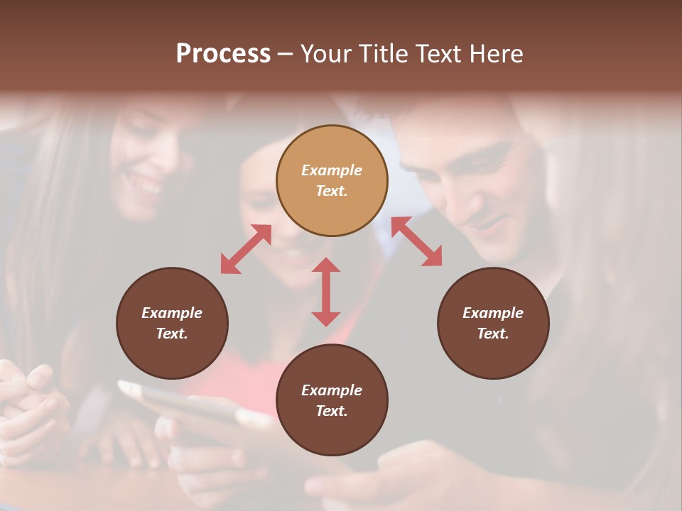 Teenager Group Together PowerPoint Template