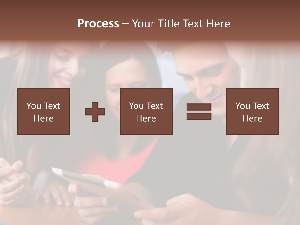 Teenager Group Together PowerPoint Template