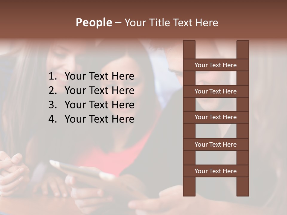 Teenager Group Together PowerPoint Template