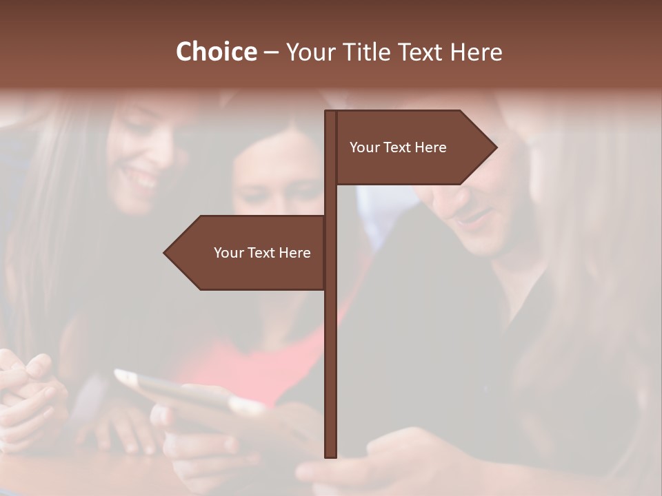 Teenager Group Together PowerPoint Template