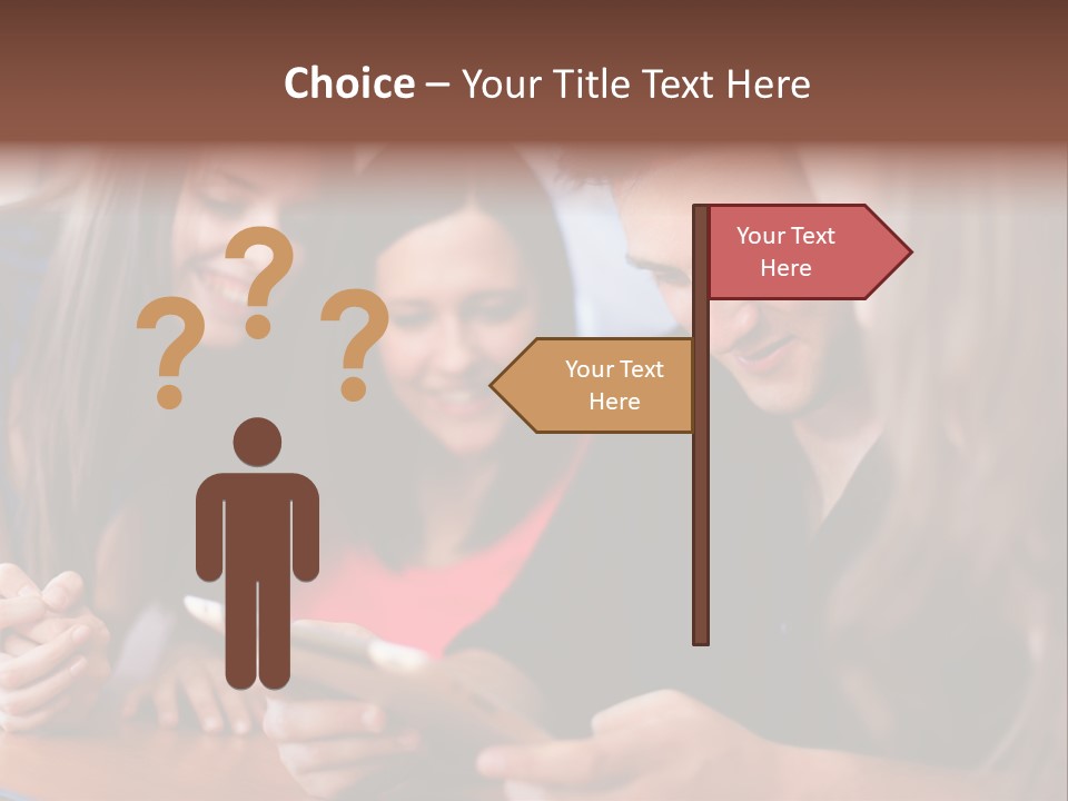 Teenager Group Together PowerPoint Template