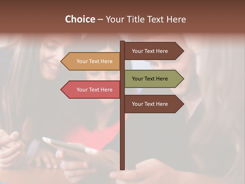 Teenager Group Together PowerPoint Template