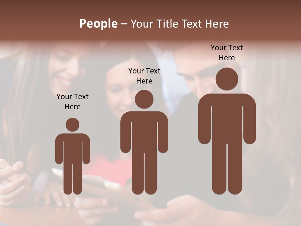 Teenager Group Together PowerPoint Template