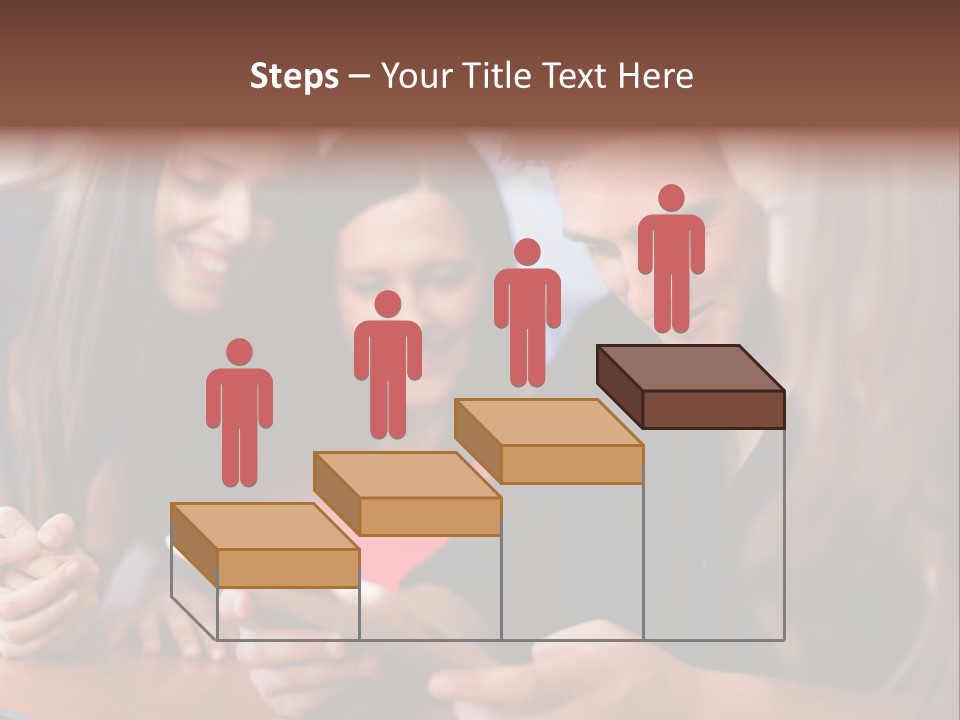 Teenager Group Together PowerPoint Template