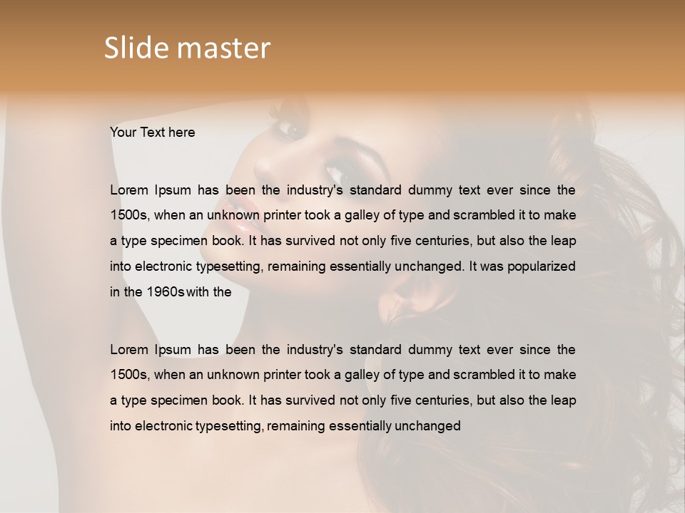 Dark Superiority Caucasian PowerPoint Template