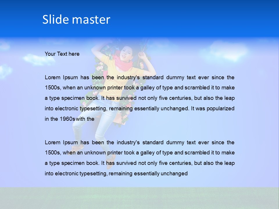 Adult Swinging Nature PowerPoint Template