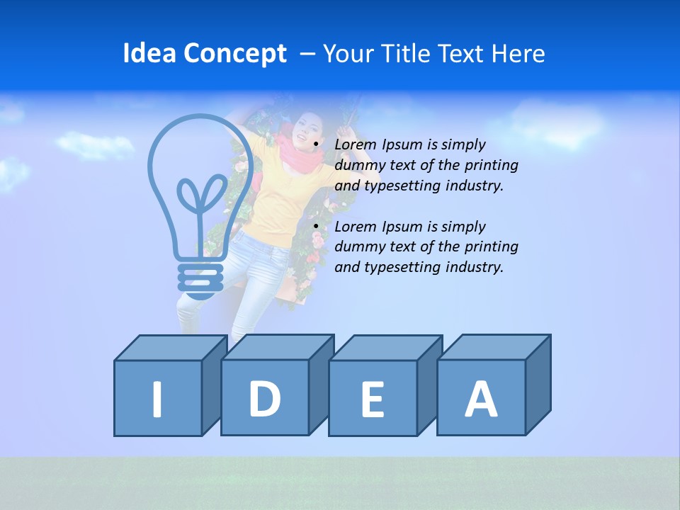 Adult Swinging Nature PowerPoint Template