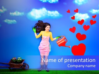 Emotional Funny Woman PowerPoint Template