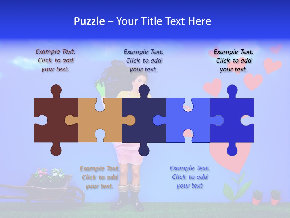 Emotional Funny Woman PowerPoint Template