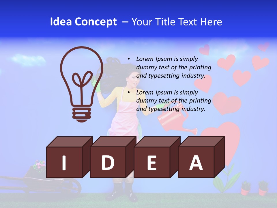 Emotional Funny Woman PowerPoint Template